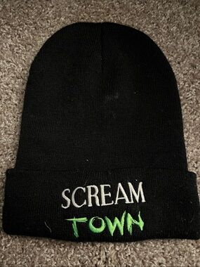 SCREAM TOWN Black Beanie Hat